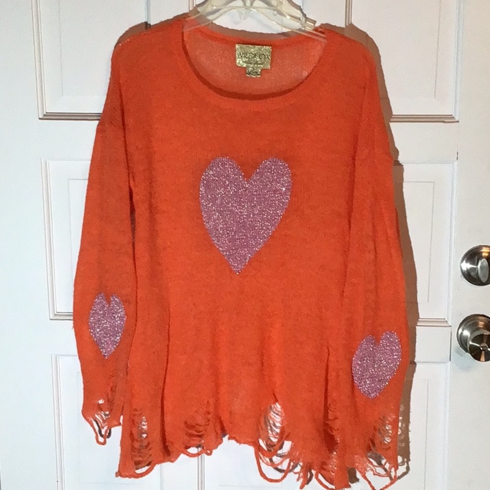 Wild Fox Distressed Sweater